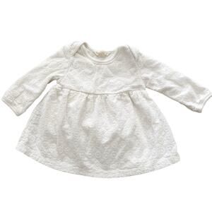 Burt’s Bees Baby Size 3-6 Month Lap Shoulder Eyelet Lined Organic Cotton Dress